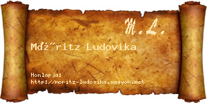 Móritz Ludovika névjegykártya